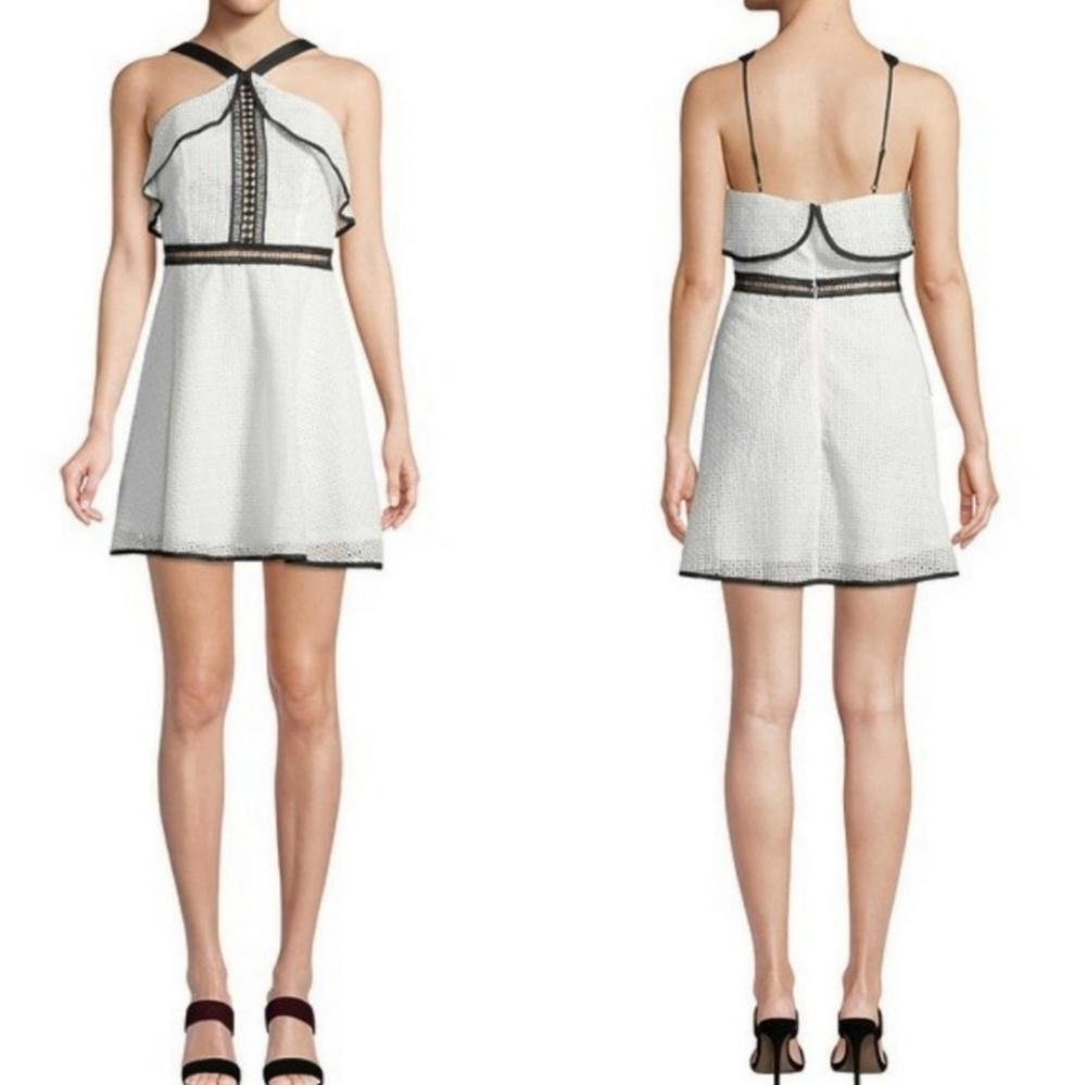 ALEX AND ALEX Halter White Ruffle Dress